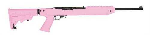 Ruger Rifle 10/22 Tapco Intrafuse Stock Semi-Auto 22 Long 16.6" Barrel 10+1 Rounds Pink 6 Position Synthetic Black Finish 11175