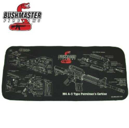 Bushmaster Firearms Neoprene M4 Schematic Gun Cleaning Mat Matte Black Md: 93686