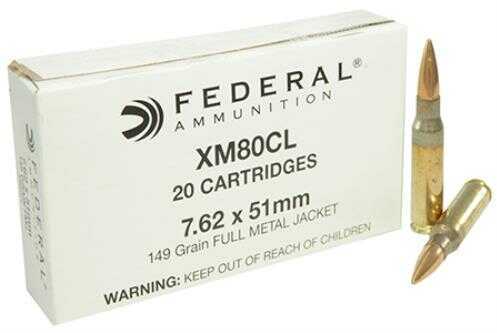 Click to see larger image. 7.62 NATO 20 Rounds Ammunition Federal Cartridge 149 Grain Full Metal Jacket