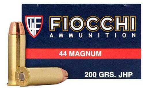 44 Rem <span style="font-weight:bolder; ">Magnum</span> 50 Rounds Ammunition Fiocchi Ammo 200 Grain Hollow Point