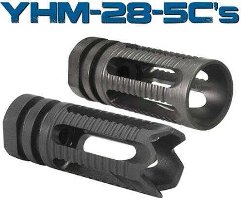 Yankee Hill Machine Co Phantom Comp/Flash Hider 5.56 NATO 1/2x28 Smooth Fits AR Rifles Black Finish YHM-28-5C1