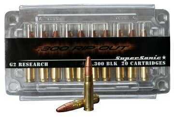 300 AAC Blackout 20 Rounds Ammunition G2 Research 110 Grain Lead Free