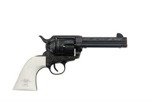 Click to see larger image. Traditions 1873 Liberty 45 Colt 4.75" Barrel 6 Rounds White PVC Grips Blued Revolver SAT73122LIB