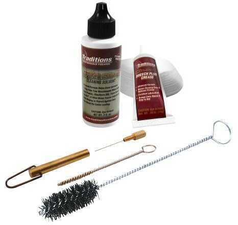 Traditions A3831 Breech Plug <span style="font-weight:bolder; ">Cleaning</span> <span style="font-weight:bolder; ">Kit</span> .50 Caliber Cleaner/Brushes/Patches 6Pc