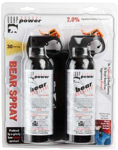 UDAP Bear Spray 7.9oz/225g Up to 30 Feet 2-Pack Black BS2