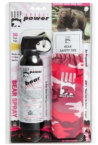 UDAP Bear Spray w/Pink Camo Holster and Belt 7.9oz/225g Up to 35 Feet 12PINK