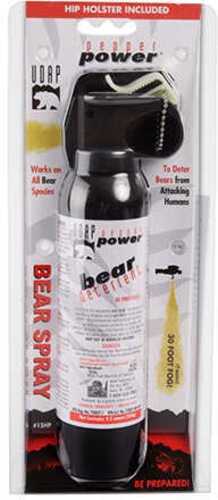 UDAP 15HP SUper Magnum Bear Spray w/Hip Holster 9.2Oz/260g Up To 35 Feet Black