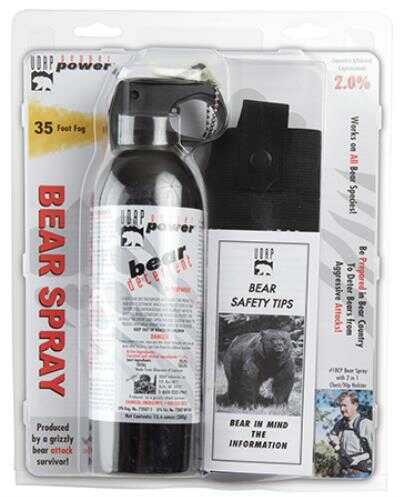 Udap 18cp Super Magnum Bear Spray W/ Chest Holster 13.4oz/380g Up To 35 Ft Black