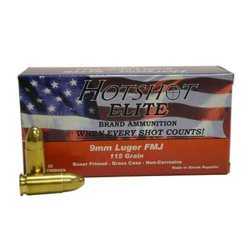 9mm Luger 50 Rounds Ammunition Century Arms 115 Grain Full Metal Jacket