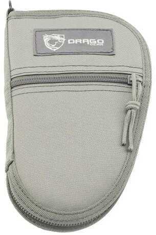 DRAGO Pistol Case 9.5" Outside Zipper Pouch Seal Gray