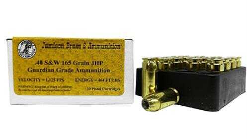 40 S&W 20 Rounds Ammunition Jamison 165 Grain Hollow Point