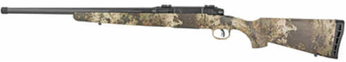 Savage Axis II Compact Bolt Rifle 6.5 Creedmoor 20" Medium Contour Barrel 4Rd Threaded 5/8-24 Matte Blued Finish Veil Wideland Camo Synthetic Stock Right Hand 2 Piece Weaver Base