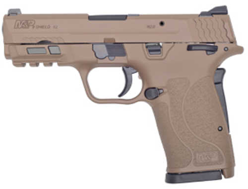 Smith & Wesson M&P9 SHIELD EZ M2.0 Semi-Auto Pistol Internal Hammer Fired Compact 9mm 3.675" Barrel Polymer Frame Flat Dark Earth Finish 3-Dot Sights Grip/Thumb Safety 2-8 Rd Mags