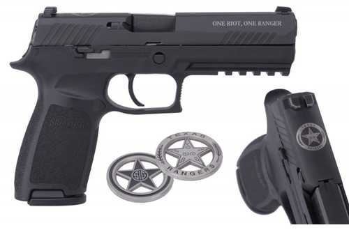 Sig P320 Semi-Auto Pistol 9mm Luger 4.7" Barrel (2)-17Rd Mags W/Texas Ranger Challange Coin Black Polymer Finish