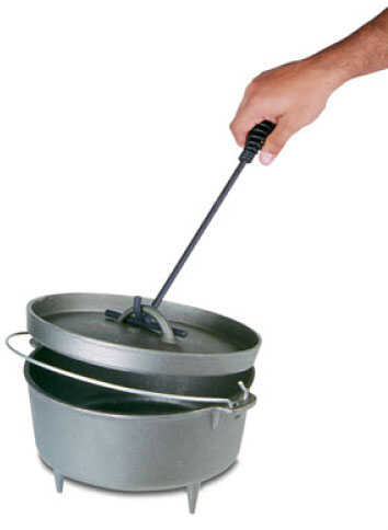 Tex Sport 15" Dutch Oven Lid Lifter Constructed of durable steel - Works with any slotted handle lid 14500