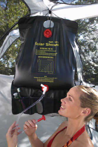 Tex Sport Camp Shower Large 5 gal capacity - Black polyethylene attracts warmth from the sun Flexible 15950