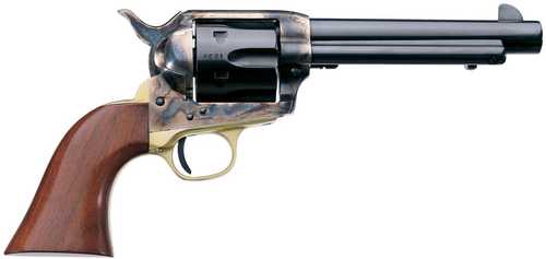 Taylors & Company Firearms <span style="font-weight:bolder; ">Uberti</span> 1873 Cattleman 357Magnum Revolver 4.75" Barrel 6Rd Capacity Blade Front Sights Walnut Stock Blue With Steel Case Hardened Frame Finish