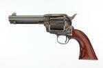Taylors 1873 SA Cattleman Gunfighter Tuned Single 45 Colt (LC) 4-3/4" Walnut Army Sized Grip Color Case