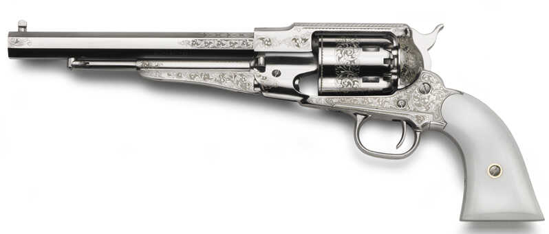 1858 Remington Nickel Plated Engraved Ivory Grip-img-0