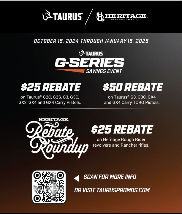 Image for news headline - Taurus – G Series Rebate & Heritage – Rebate Roundup
