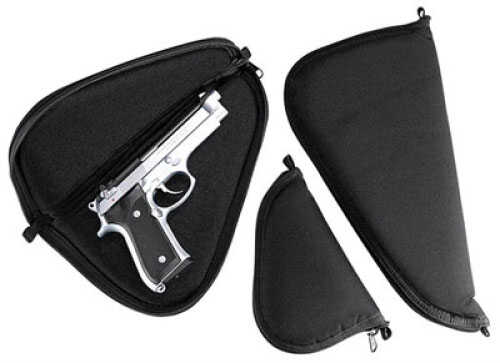 Uncle Mikes Pistol Rug - Black Large 6"-7.5" barrel revolvers Rugged padded case Zip open on two sides 22403