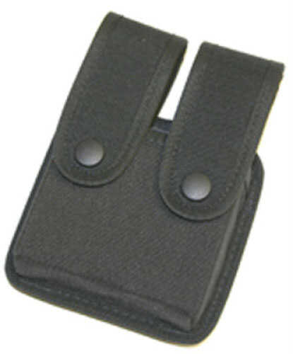 Uncle Mikes Cordura Double Pistol Magazine Case - Snap Black Row 88361