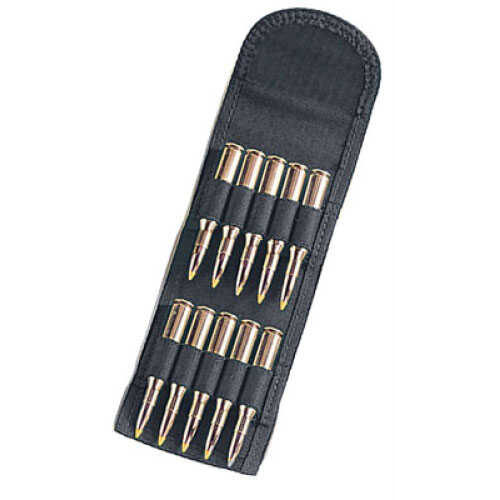 Uncle Mikes Cordura Cartridge Carrier, Black Folding Rifle 10 Loop 88451