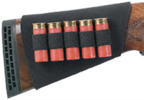 Uncle Mikes Neoprene Buttstock Shell Holder - Shotgun (5 loops) Heavy-duty sleeve stretches over gun 88493