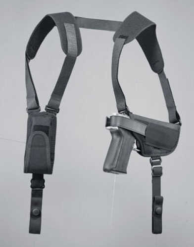 Uncle Mike's Horizontal Pro Pak Shoulder Holster Size 0 Fits Small Revolver With 3" Barrel Ambidextrous Black 7700-0