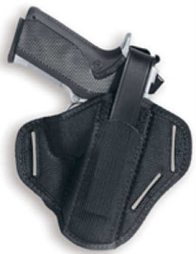 Uncle Mike's Super Belt Slide Holster Size 16 Fits Medium Auto With 3.75" Barrel Ambidextrous Black 8616-0