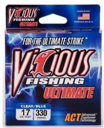 Vicious Fishing Ultimate Mono 330yds 20lb Clear/Blue Md#: CB-20