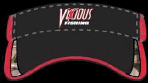 Vicious Fishing Logo Visor OSFA Black/Red Md#: CVBKRD