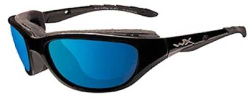 Wiley X Inc. Polarized Sunglasses Airrage Blue Mirror Green/Gold Black Md#: 698