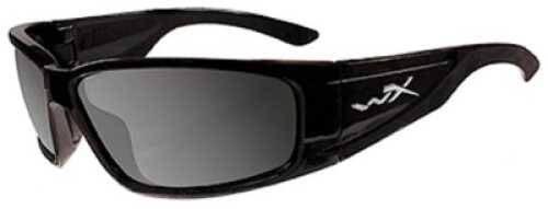 Wiley X Inc. Polarized Sunglasses Zak Smoke Grey/Gloss Black Md#: ACZAK04