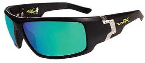 Wiley X Inc. Polarized Sunglasses Echo Emerald Mirror/Gloss Black Md#: CCECH04