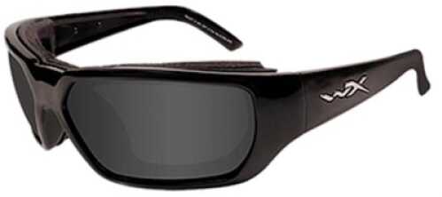 Wiley X Inc. Polarized Sunglasses Rout Smoke Grey/Gloss Black Frame Md#: CCROU04