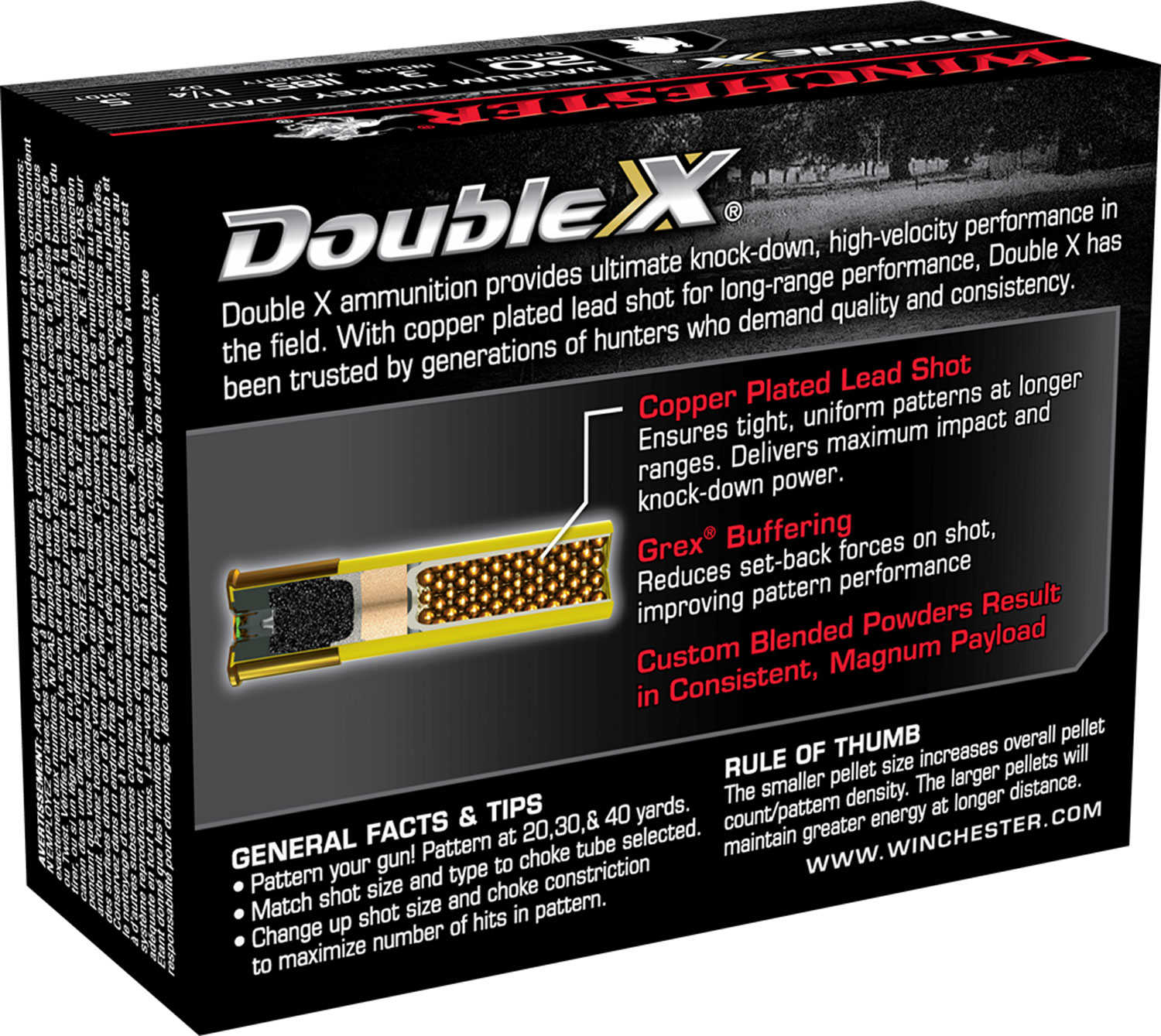 Winchester Double X Magnum Turkey 20 Ga 3" 1 1/4 oz 1185 fps Ammo 5 Round Box