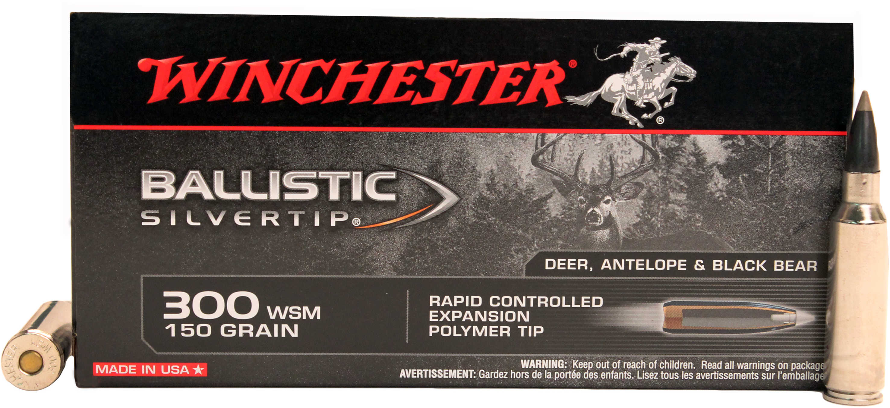 Winchester 300 Winchester Short Magnum 300 WSM, Supreme 150gr., Ballistic Silvertip, (Per 20