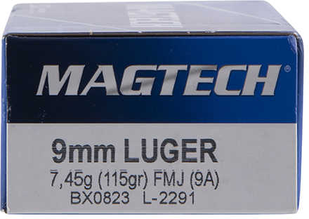 Magtech 9A Range / Training 9mm Luger 115 gr Full Metal Jacket (FMJ) Ammo 50 Round Box