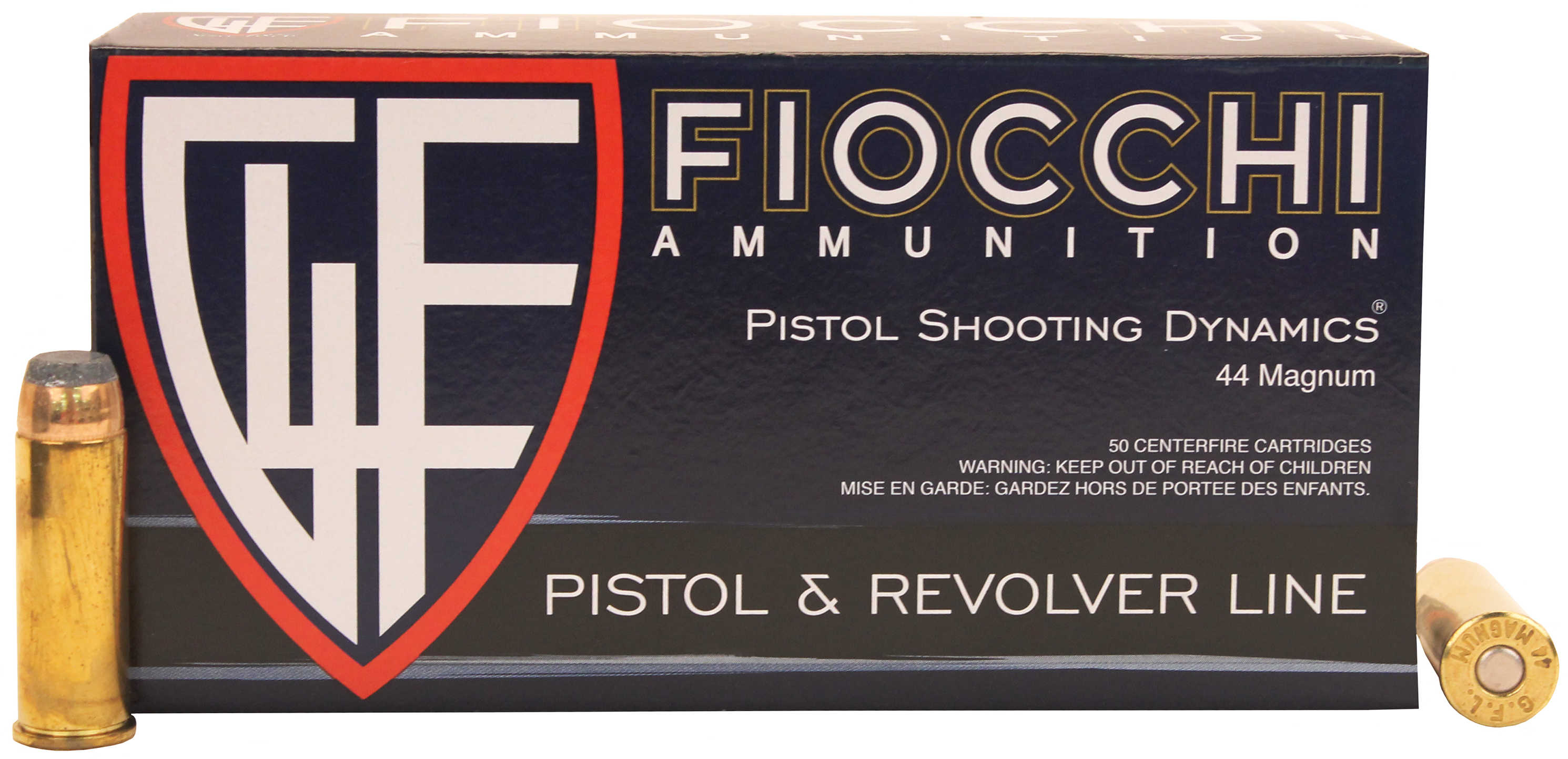 Fiocchii Shooting Dynamics Ammunition .44 Magnum - 240 Grains - Jacketed Soft Point 44A