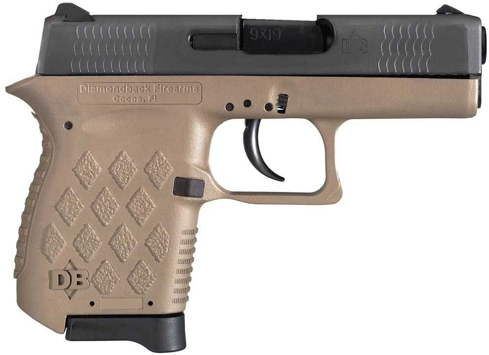 Diamondback DB9 GEN 4 Pistol 9mm 3" Barrel 6 Round Flat Dark Earth Finish Polymer Frame DB9FDE