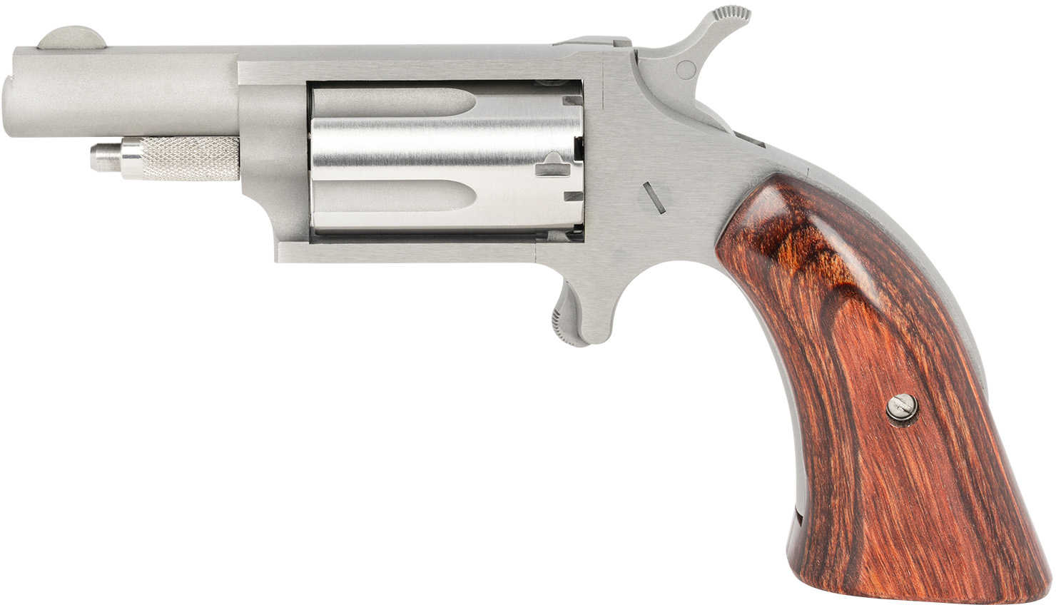 North American Arms 22 Boot Grip Magnum 1.62" Barrel 5 Round Wood Grain Stainless Steel Revolver 22MGBG