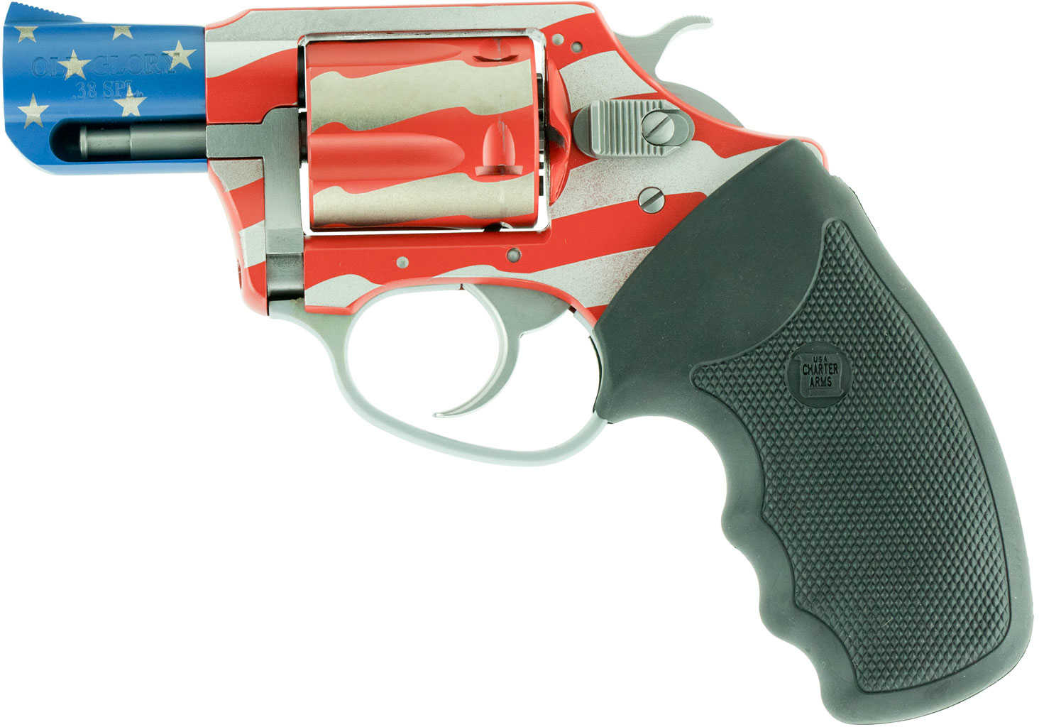 Charter Arms Old Glory Revolver 38 Special 2" Barrel 5 Shot Red Silver And Blue 23872