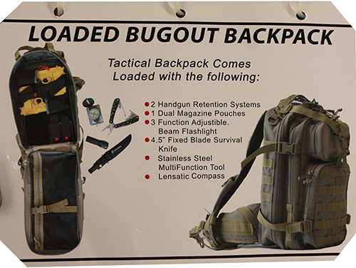 G Outdoors Inc. G. Products Tactical Loaded Bugout Backpack Tan GPS-T1611LTB