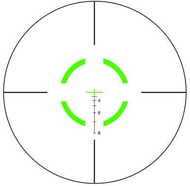 Trijicon VCOG 1-6x24mm Riflescope Green Segmented Circle/Crosshair .223/55 Grain Ballistic Reticle, Black Md: