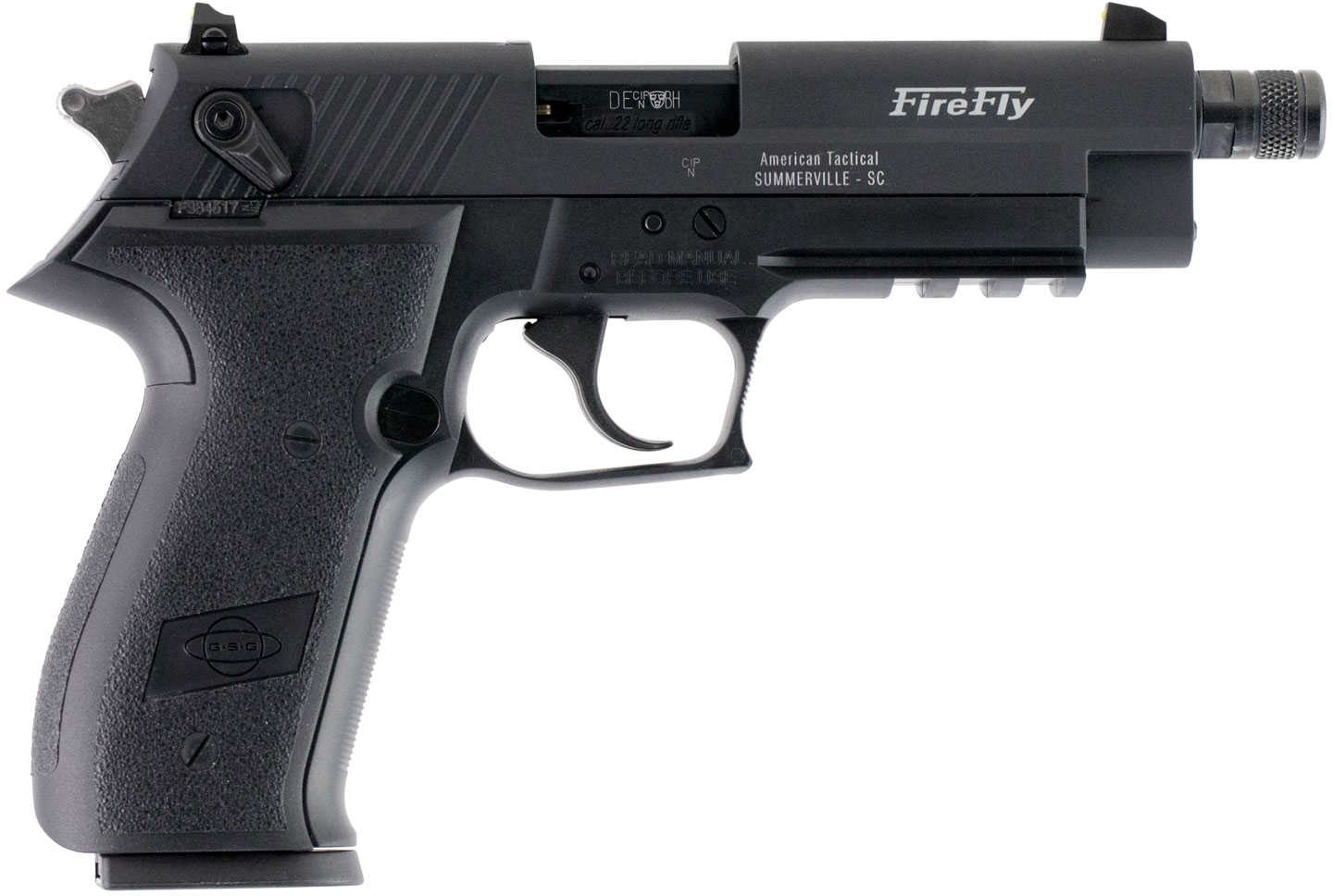 American Tactical Imports GSG Firefly Pistol 22 Long Rifle 4" Threaded Barrel Black 10 Rounds