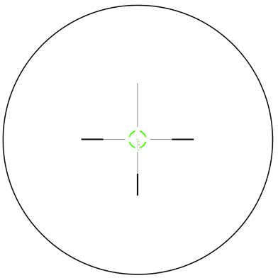 Trijicon VCOG 1-6x24mm Riflescope Green Segmented Circle/Crosshair .223/55 Grain Ballistic Reticle, Black Md: