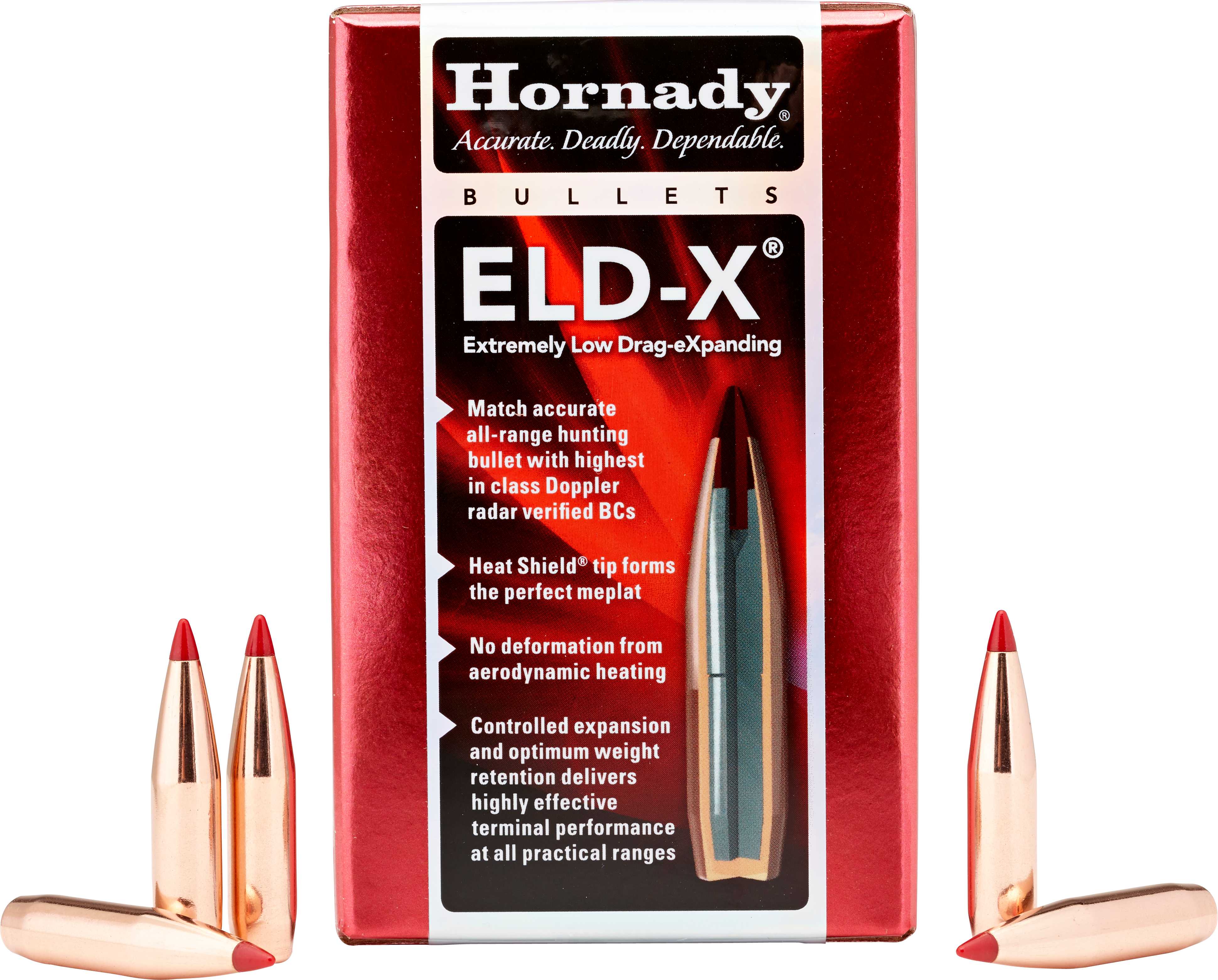 Hornady 270 Caliber Component Bullets, 145 Grain .277 Diameter ELD-X, 100 Per Box Md: 27356