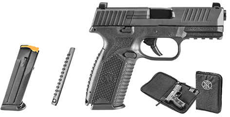 FN 509 9mm Luger Semi-Auto Pistol 4" Target Crown Barrel 10-Round Capacity Fixed 3-dot Sight
