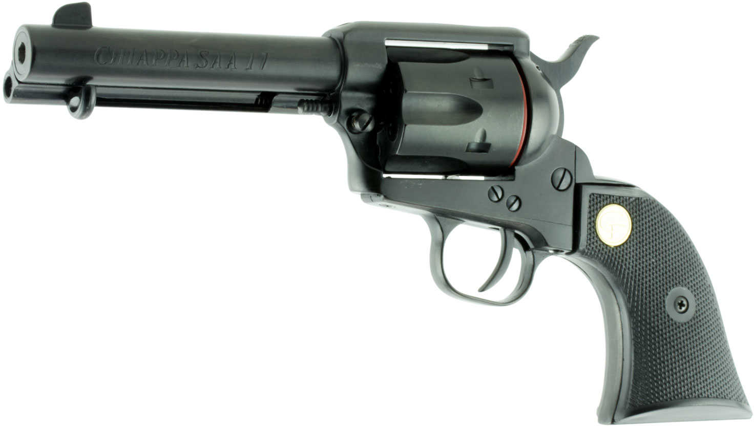 Chiappa 1873 Single Action 17 HMR Revolver 4.75" Barrel 6 Round Plastic Grips Black Finish